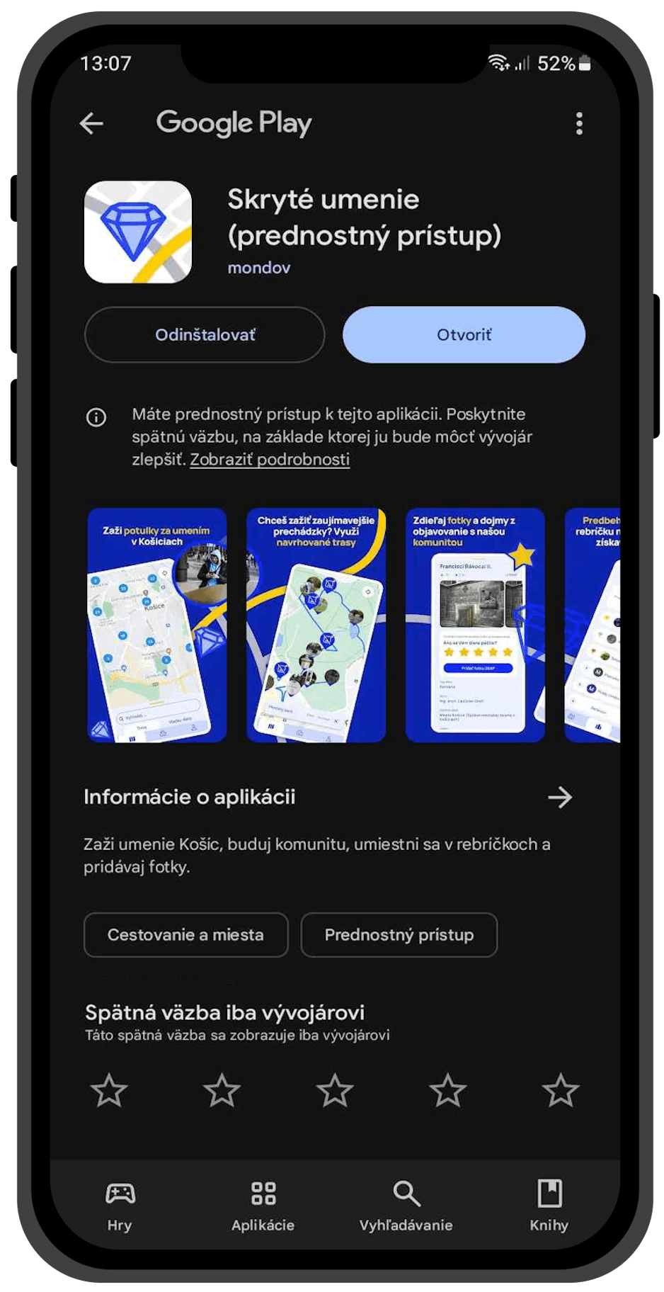 Phone with Google Play opened